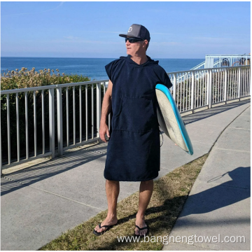 Custom Logo Embroidery Beach Poncho Towel